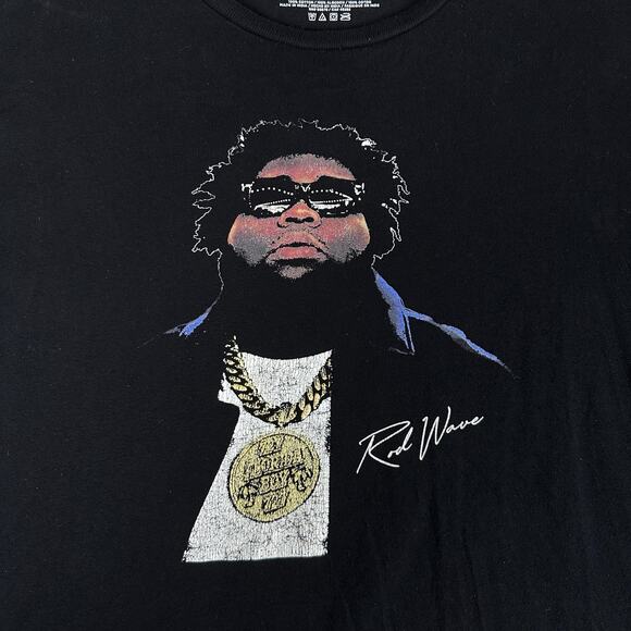 Rod Wave Shirt Mens 2XL Black Birthday Concert Graphic Tee Hip Hop Rap Merch - Picture 3 of 12